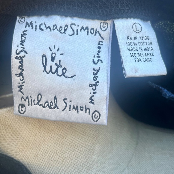 Michael simon Top black 90s beach cardigan Embroidered cotton - Picture 7 of 9